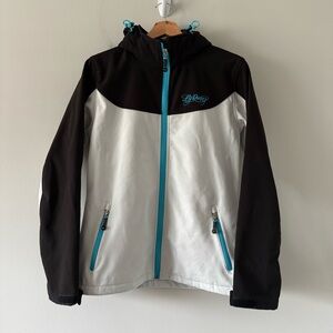 Y2K Fly Racing Jacket‎ Snow Ski Fleece Lined Outdoor Hooded Womens Medium